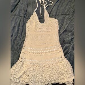 Crochet halter dress